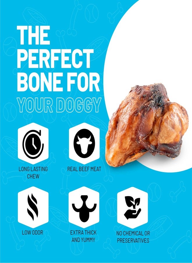 Sitka Farms Beef Knee Caps Smoked Premium Dog Bones - 25 Count - 100% Natural Long Lasting and Meaty Dog Treats Bones for Aggressive Chewers - for Small, Large and Medium Breed Dogs - Image 3